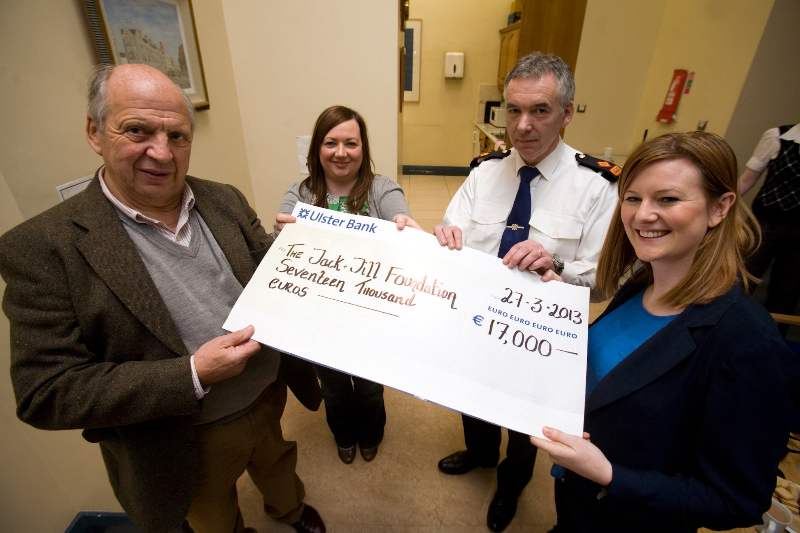 Jonathan Irwin, CEO Jack n' Jill, Lorraine Brennan, Temple Street Children's Hospital, Super Intendent Joesph Gannon Pearse Street, and Sandra Brennan, Pearse Street Garda StationPicture; Jean Curran For The Irish Sun