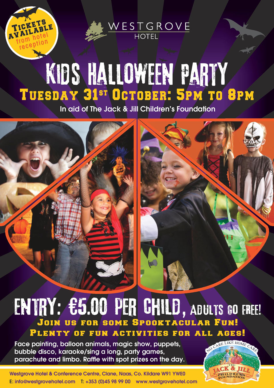 kids halloween party at westgrove hotel kids halloween party flyers