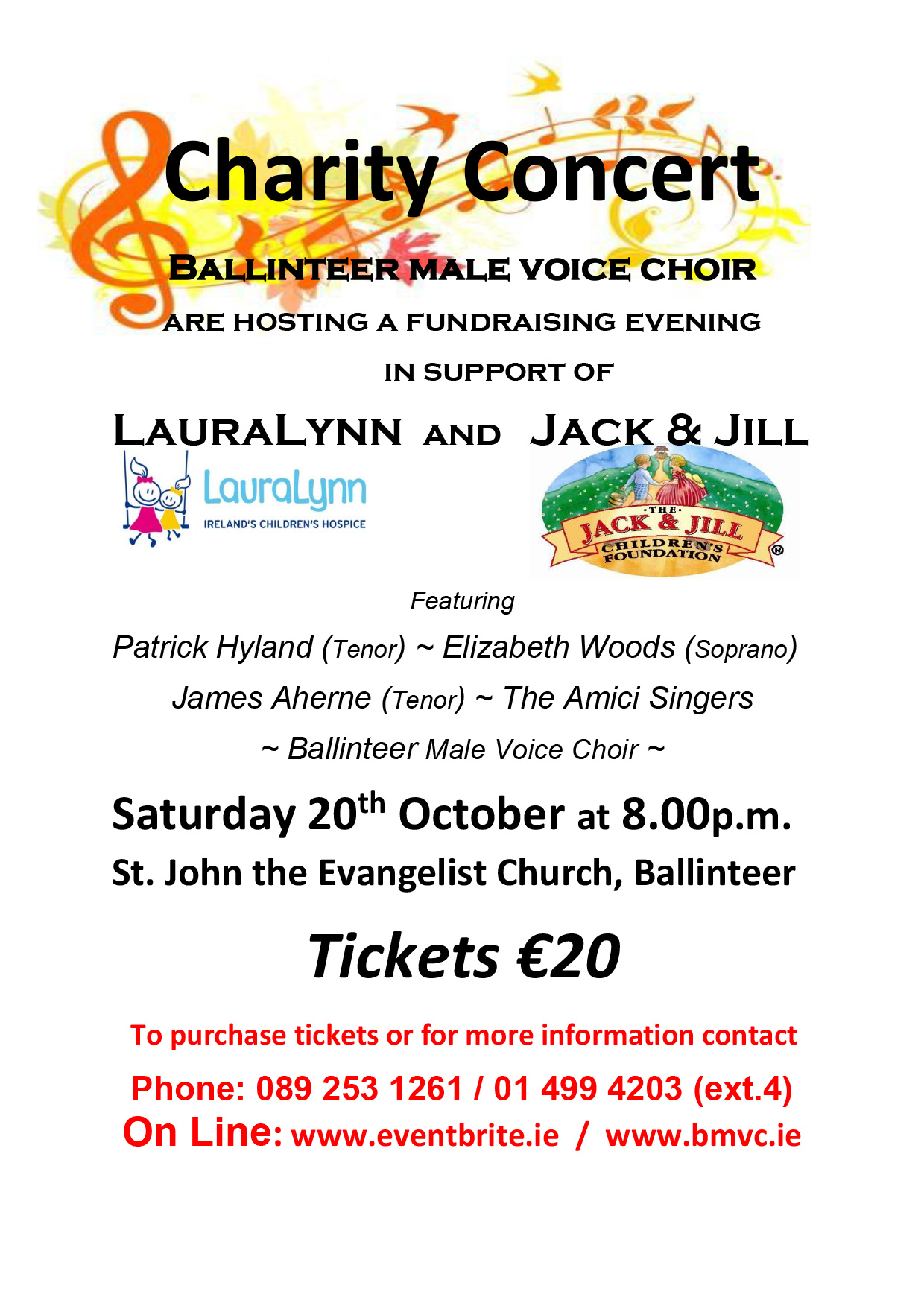 Ballinteer Male Voice Choir Concert Poster