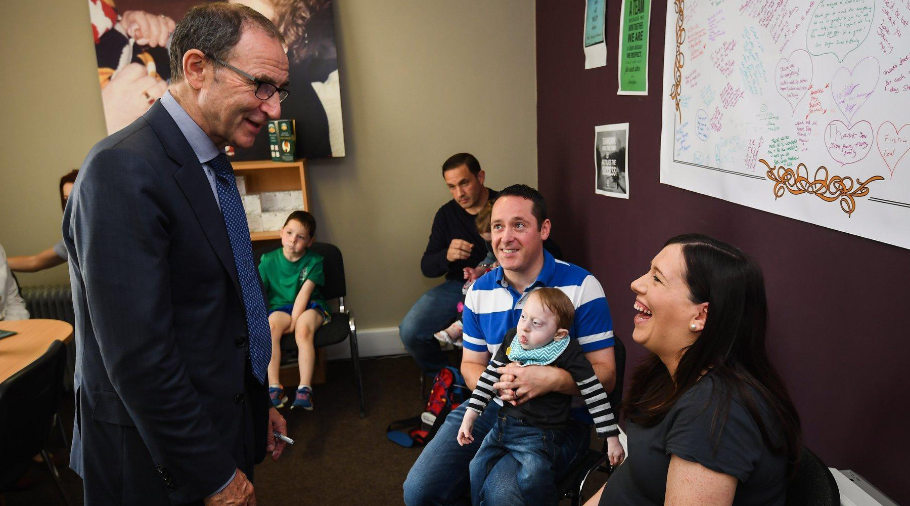 Martin O’Neill chatting with Jack & Jill Families