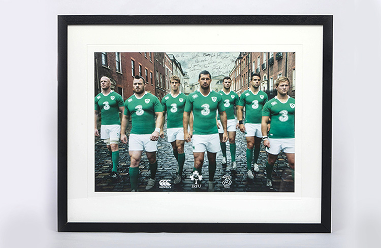 signed and framed 2014/2015 Rugby World cup promo