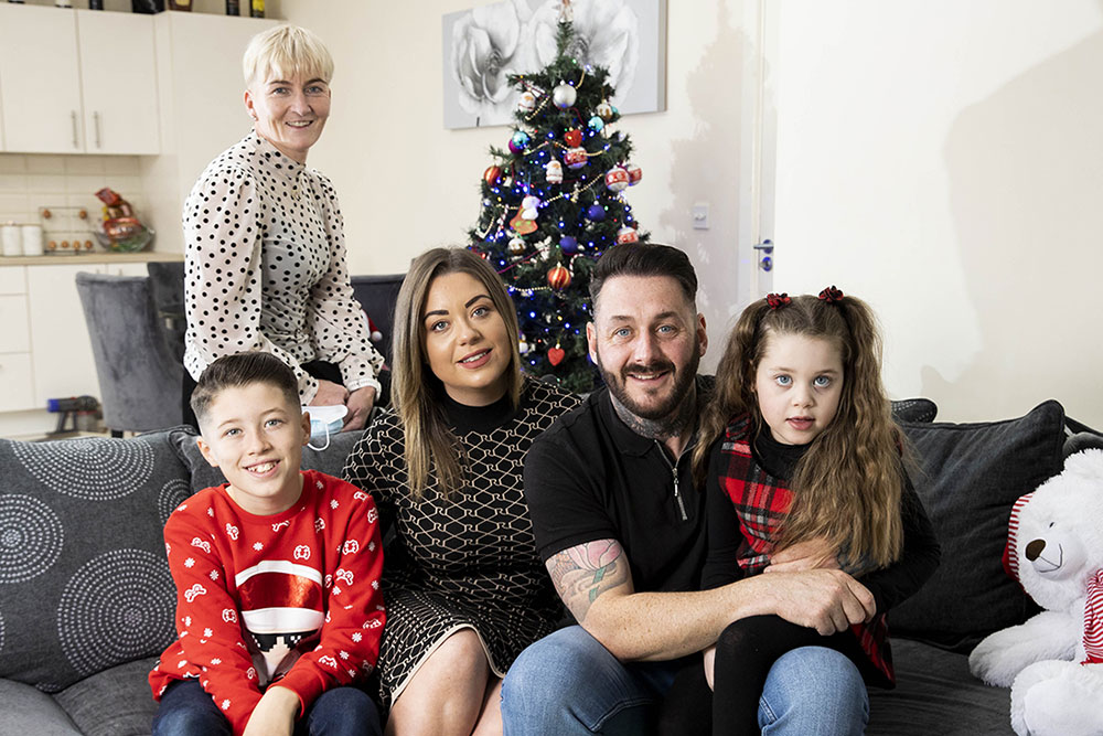 Deborah Greene with Abigail and her family