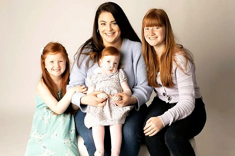 Chloë Feighery with her sisters Ella, Ruby and little Heidi