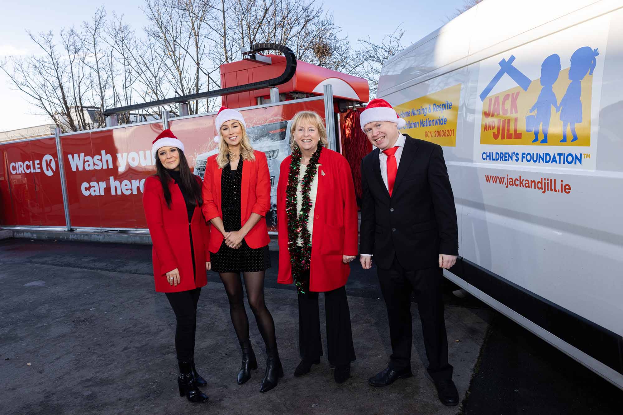 Judy Glover, Stephanie Roche, Carmel Doyle and Emmet Toft at Circle K Martello