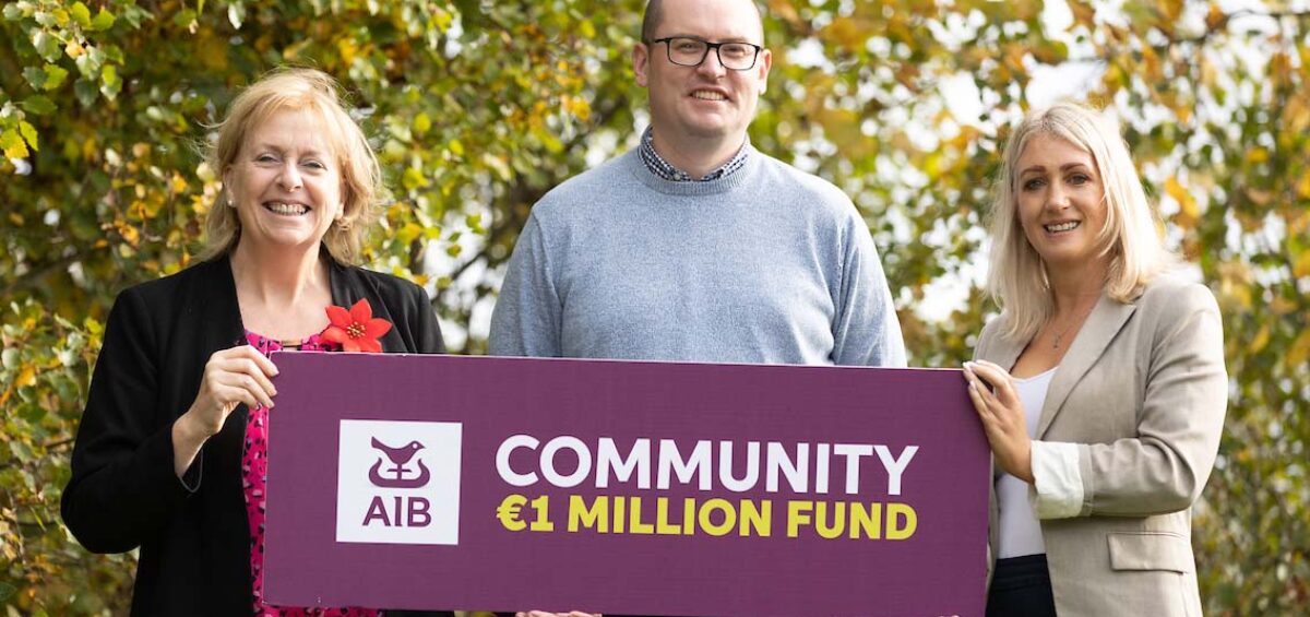 AIB bank representative with Jack and Jill CEO Carmel Doyle and Head of Finance Matthew Hoban