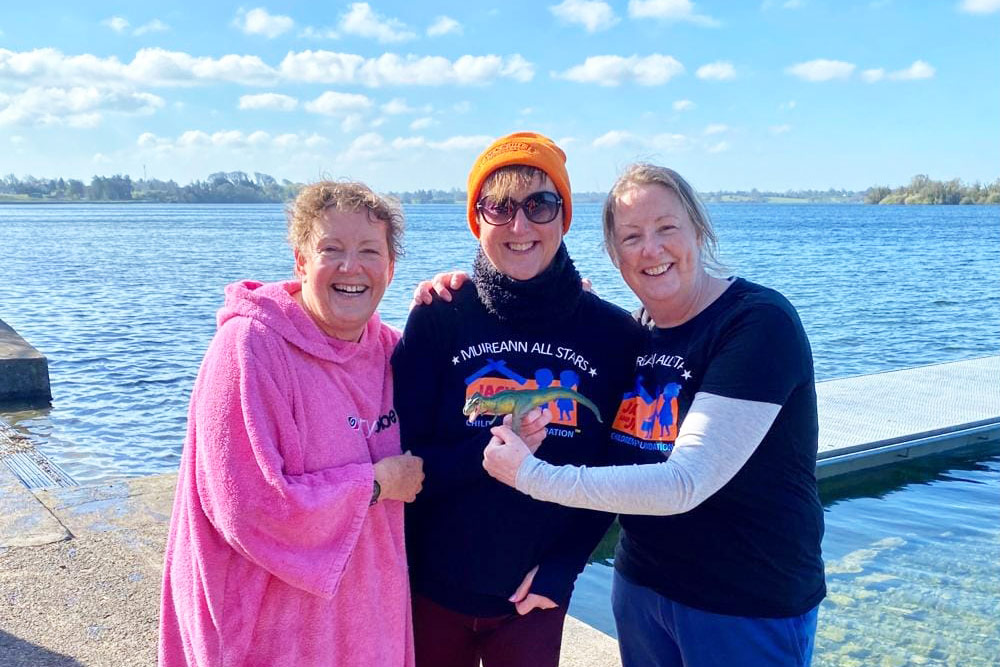 Ladies taking part in Dip a Day for Jack and Jill