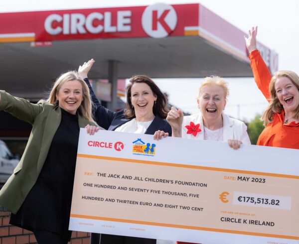 Gillian McGowran, Eadaoin Keane, Carmel Doyle and Clodagh Hogan at the Circle K Cheque presentation