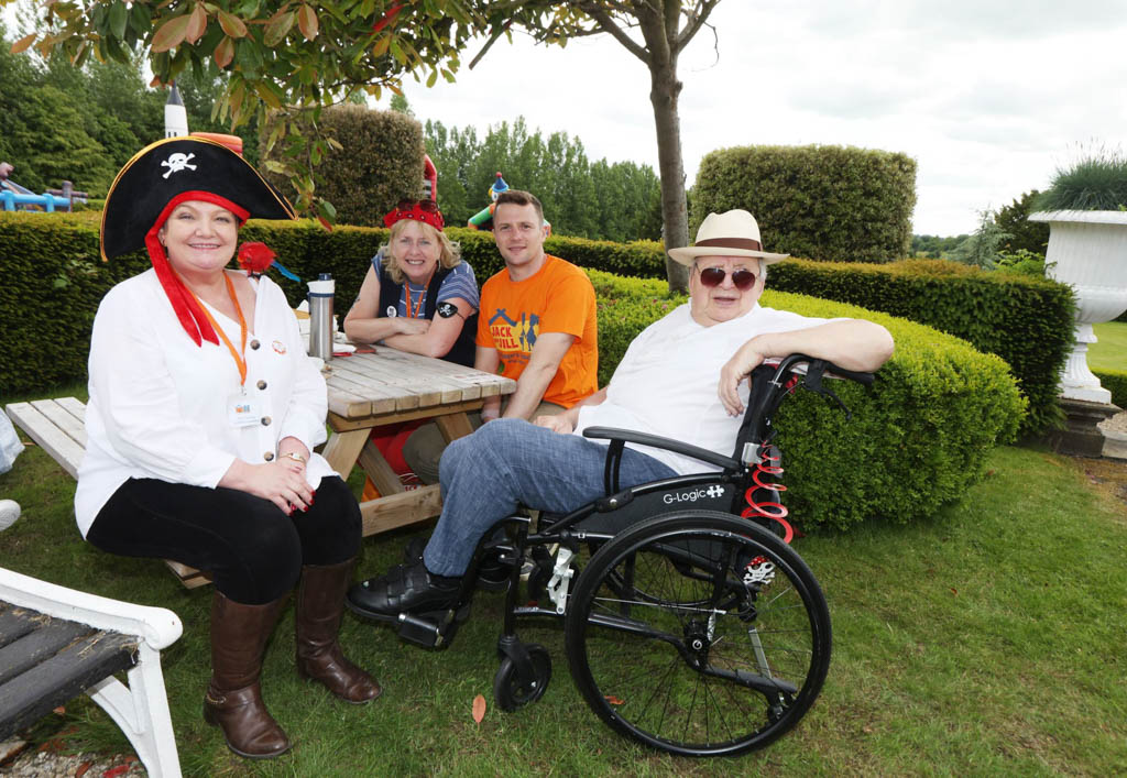 Jack and Jill Founder Jonathan Irwin enjoying the sunshine with Tina Preistly, Carmel Doyle and Jack Carty