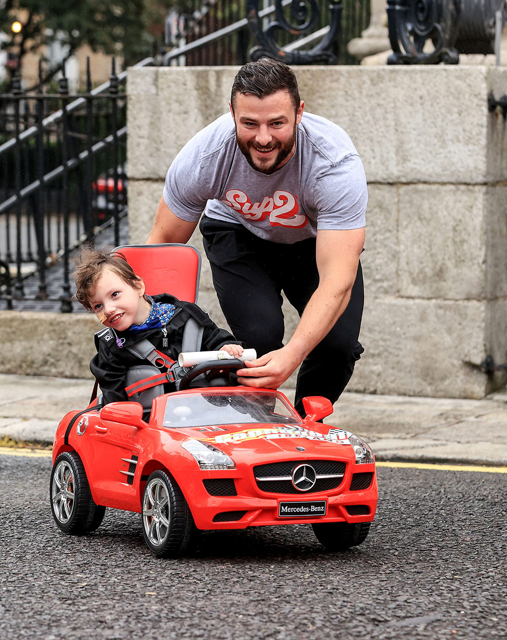 James Garrahan (4) and Robbie Henshaw