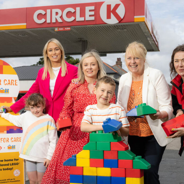 Jack and Jill CEO Carmel Doyle with Stephanie Roche, Gillian McGowran and representatives from Circle K Ireland at the launch of the Bricks4Care Campaign for The Jack and Jill Children's Foundation
