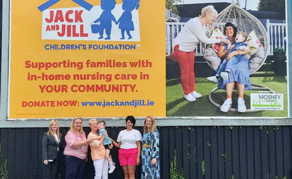 Team Jack and Jill celebrate unveiling of Mosney Billboards
