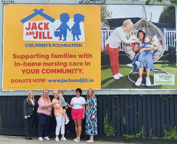 Team Jack and Jill celebrate unveiling of Mosney Billboards