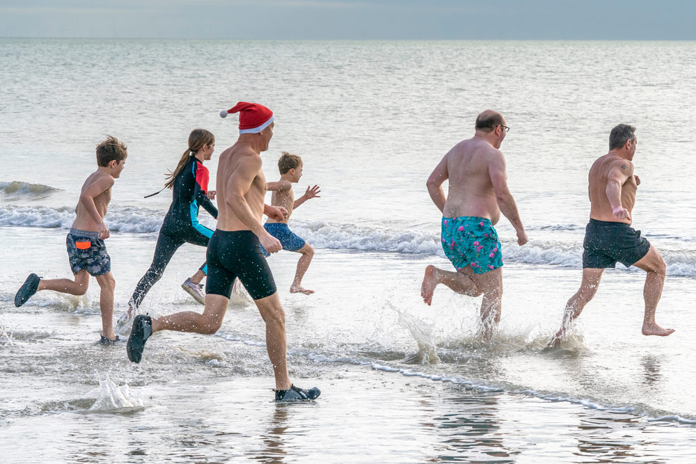 Swimmers doing a swim for Jack and Jill