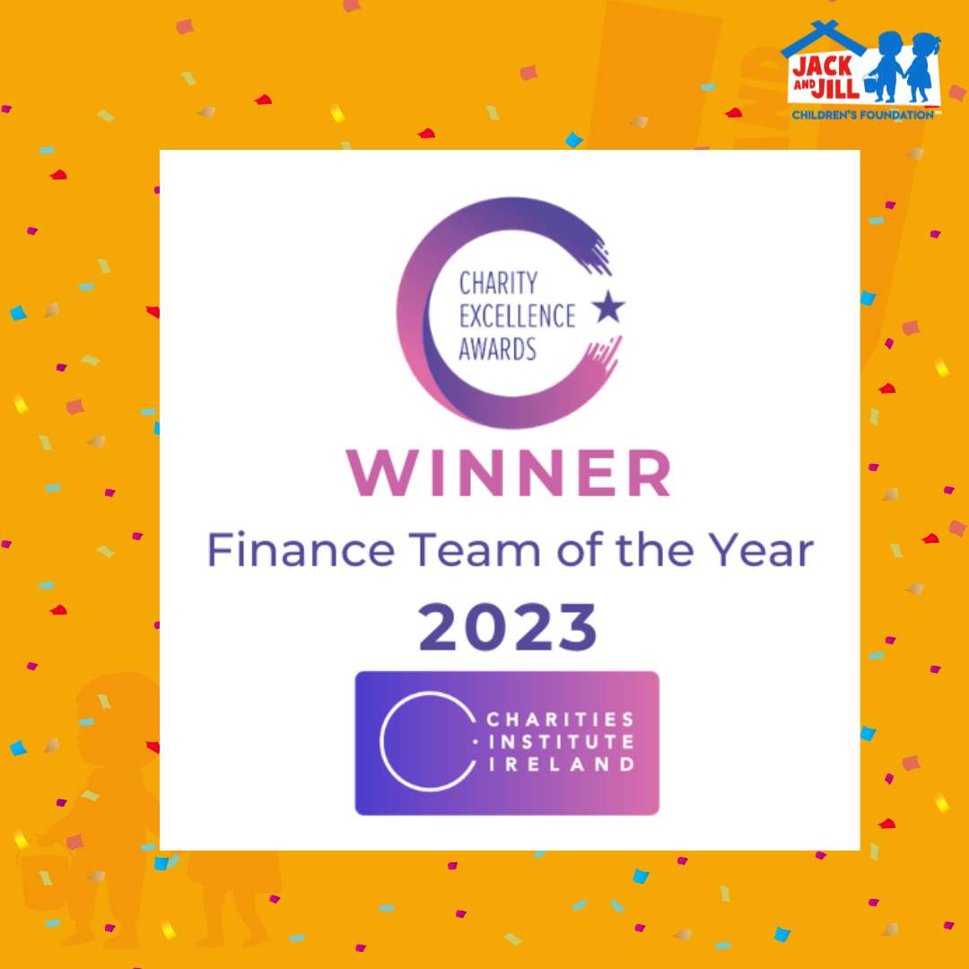 Finance Team of the year winner graphic with confetti.