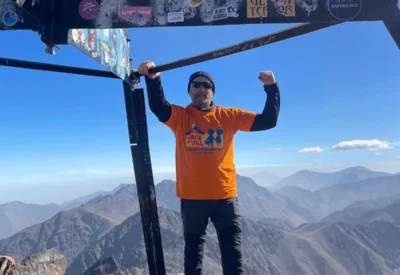 Fergus Devit at top of Mt. Toubkal