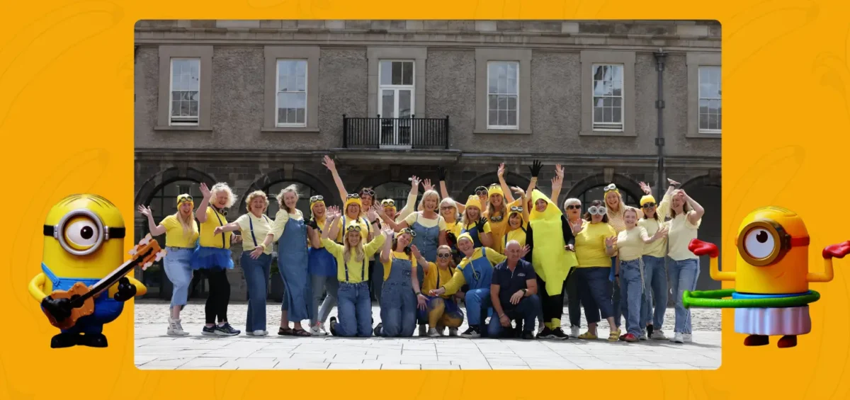 Team Jack and Jill at Family Day 2025 dressed as minions