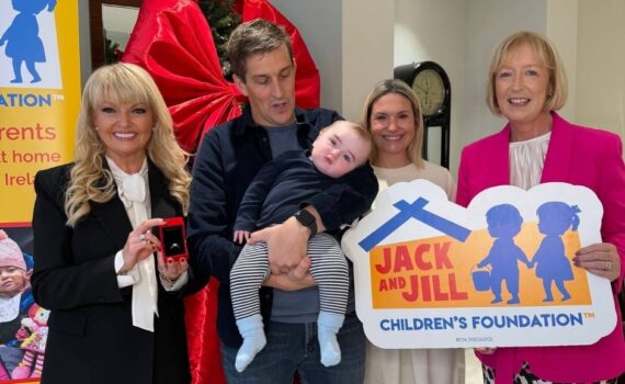 Maria Hanley, The Cremins Mum Sarah, Dad Stephen and baby Billy, JackandJill CEO Deirdre Walsh.