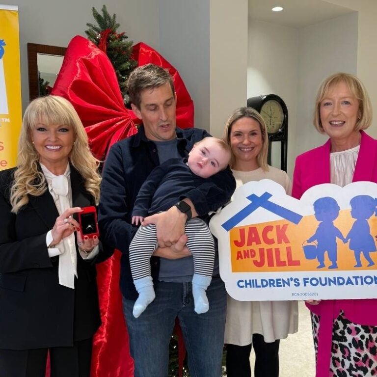 Maria Hanley, The Cremins Mum Sarah, Dad Stephen and baby Billy, JackandJill CEO Deirdre Walsh.
