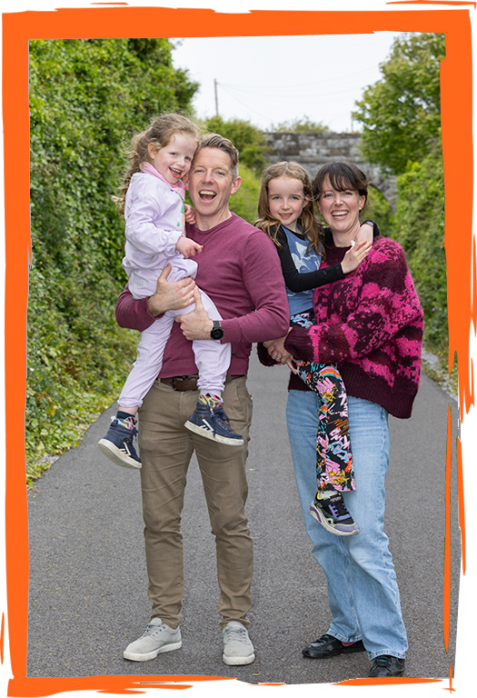 34 Jack & Jill Tadhg Fleming Anna and her husband Brian Morrissey are parents to daughters Róisín and Connie. Their youngest daughter, Róisín, lives with Angelman syndrome - a rare neurogenetic condition that causes severe developmental delays, seizures, mobility challenges and little-to-no speech.
