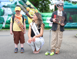 Rose of Tralee Katelyn Cummins with attendees at Jack and Jill Family Fun Day 2026