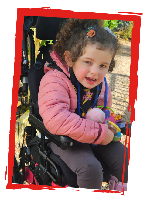Ruby in her wheelchair