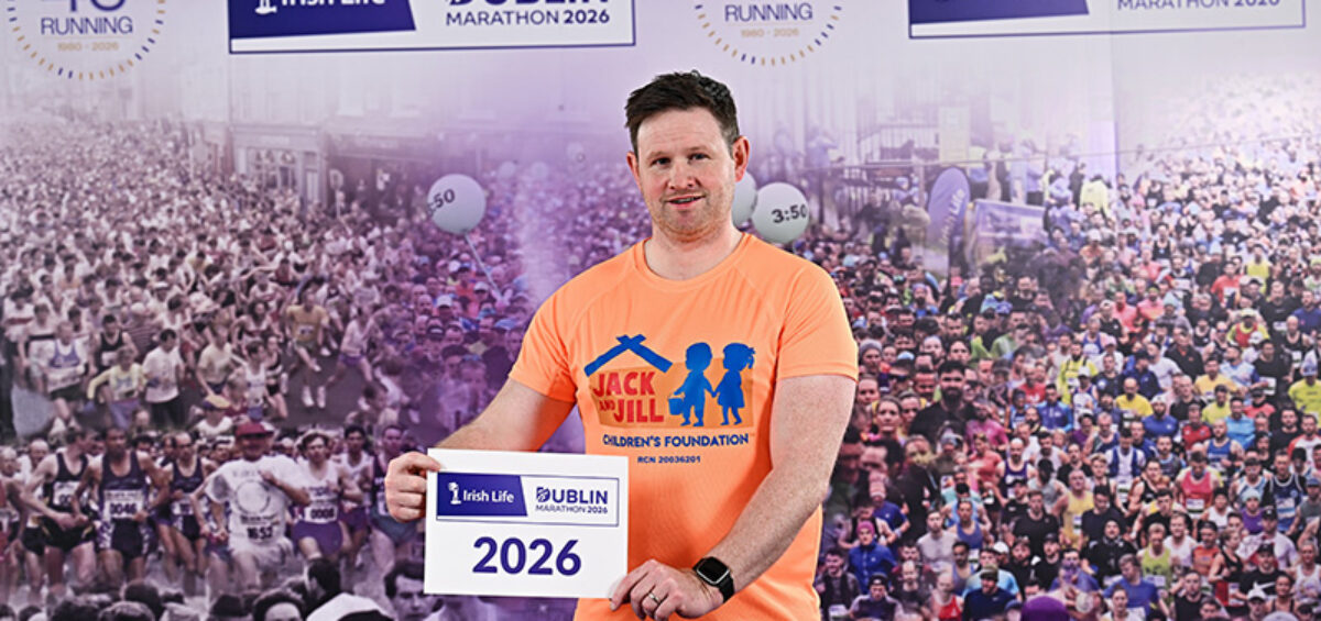 Jack and Jill Dad Barry McArdle Raises Almost €19,000 for Families Like His – Over Three Months Before the Irish Life Dublin Marathon
