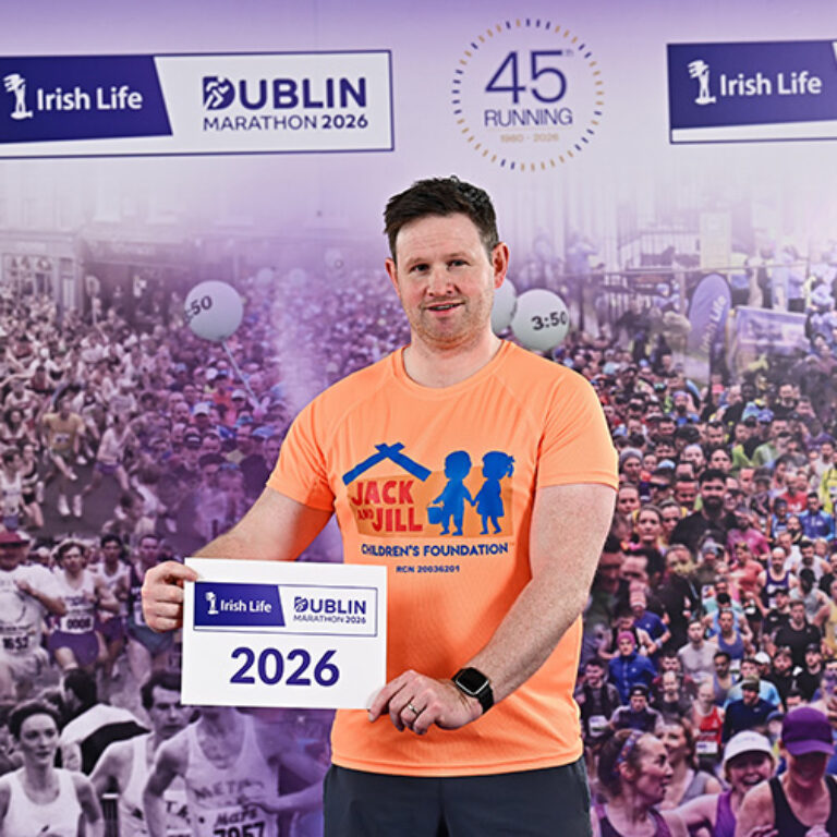Jack and Jill Dad Barry McArdle Raises Almost €19,000 for Families Like His – Over Three Months Before the Irish Life Dublin Marathon