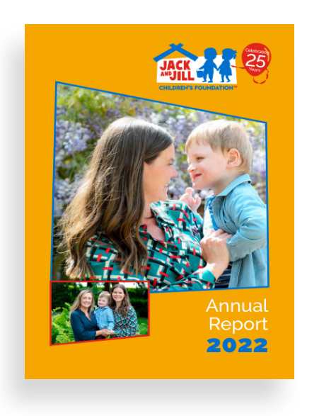 Image of the front cover of the jack and jill annual report 2022