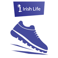 Irish Life Moveathon Irish Life corporate Moveathon event graphic featuring a running shoe vector icon.