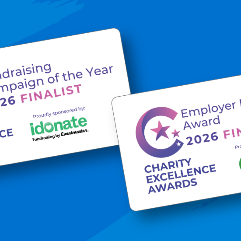 Jack and Jill named 2026 Finalist in the Charity Excellence Awards for Fundraising Campaign of the Year, sponsored by iDonate, and Employer Excellence Award, sponsored by CCI Executive Search.